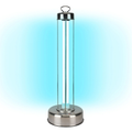 Ultraviolet light sterilizer on a gradient blue and white background