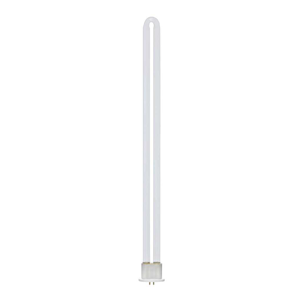 White fluorescent light bulb on a white background
