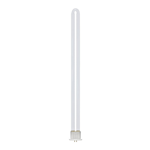 White fluorescent light bulb on a white background