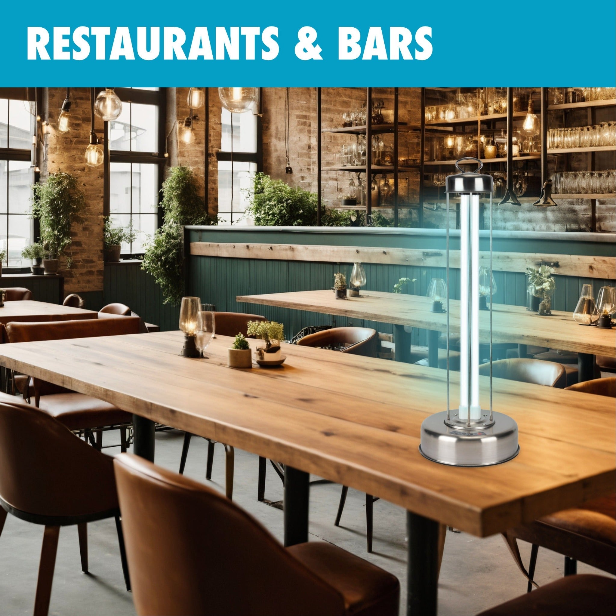 UV tabletop being used in a restaurant