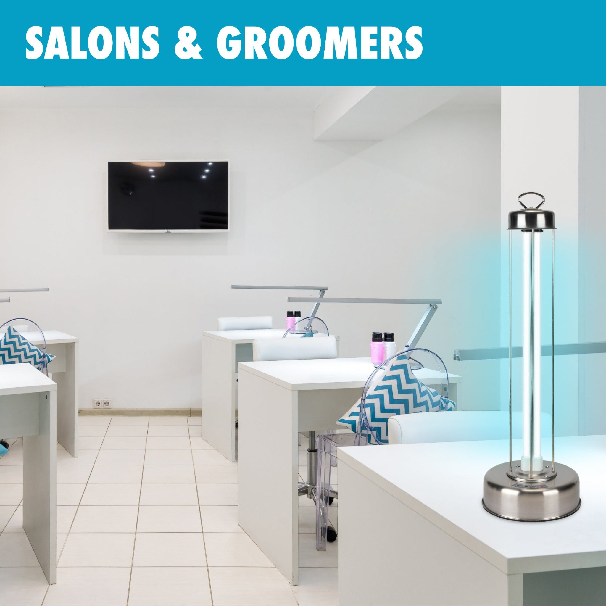 UV Tabletop being used in a salon